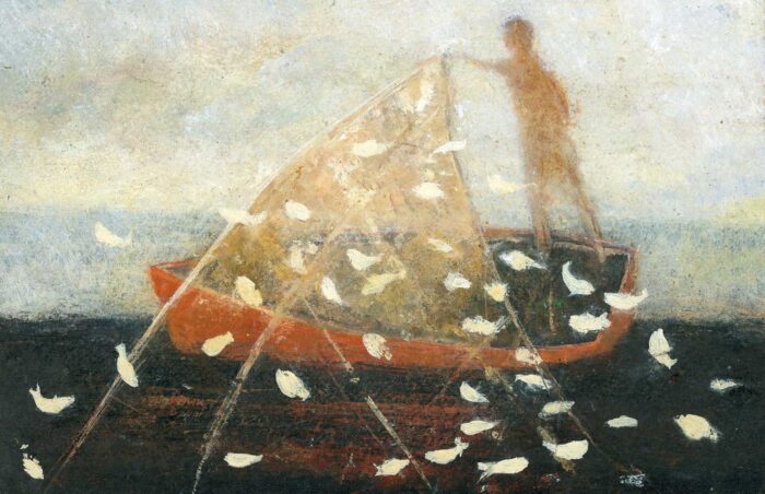 Leaping Fish. Paintings by David Brayne. Acrylic and pigment. Leaping Fish. Paintings by David Brayne. Acrylic and pigment.