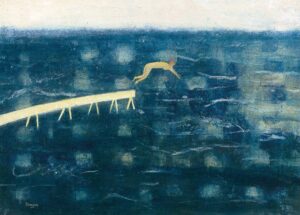 The Jetty.   Paintings by David Brayne. Acrylic and pigment.