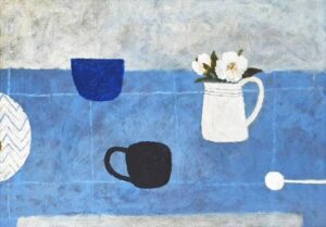 The Blue Bowl.   Paintings by Sarah Bowman. Oil on canvas.