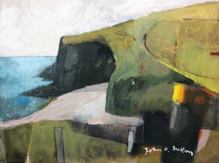 Same As It Ever Was II.   Paintings by John Button. Acrylic on board.