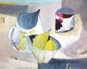 Special Guests.   Paintings by John Button. Acrylic on board.