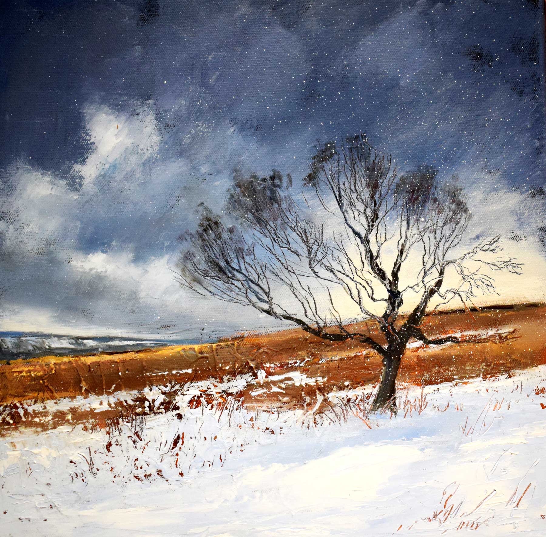 Standing Alone.   Paintings by Caroline McMillan Davey. Oil on canvas.