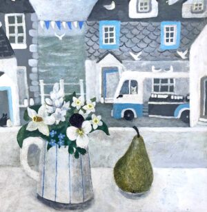 The Milk Float.   Paintings by Sarah Bowman. Oil on board.