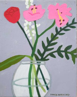 Flowers From My Boy.   Paintings by Uncategorised. Acrylic on canvas.