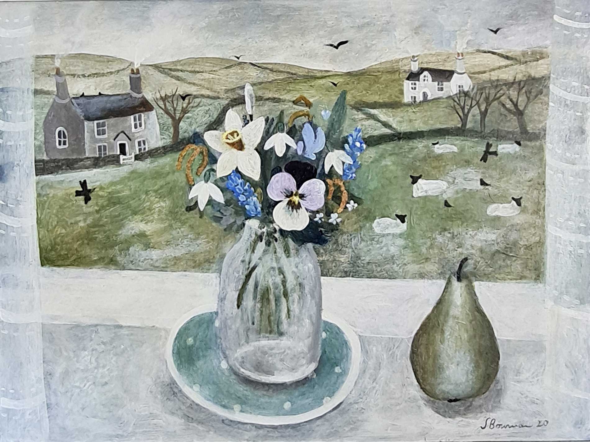 Lily of the Valley, Mochaware. Paintings by Sarah Bowman. Oil on board. Lily of the Valley, Mochaware. Paintings by Sarah Bowman. Oil on board.