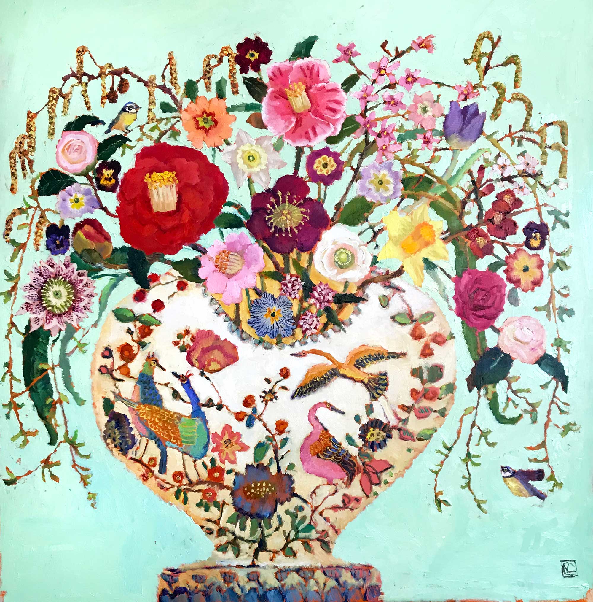 Spring Serenade.   Paintings by Vanessa Cooper. Oil on board.