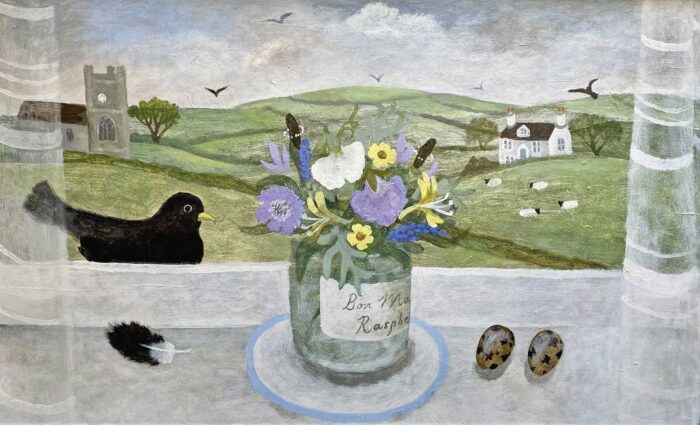 Blackbird. Paintings by Sarah Bowman. Oil on board. Blackbird. Paintings by Sarah Bowman. Oil on board.