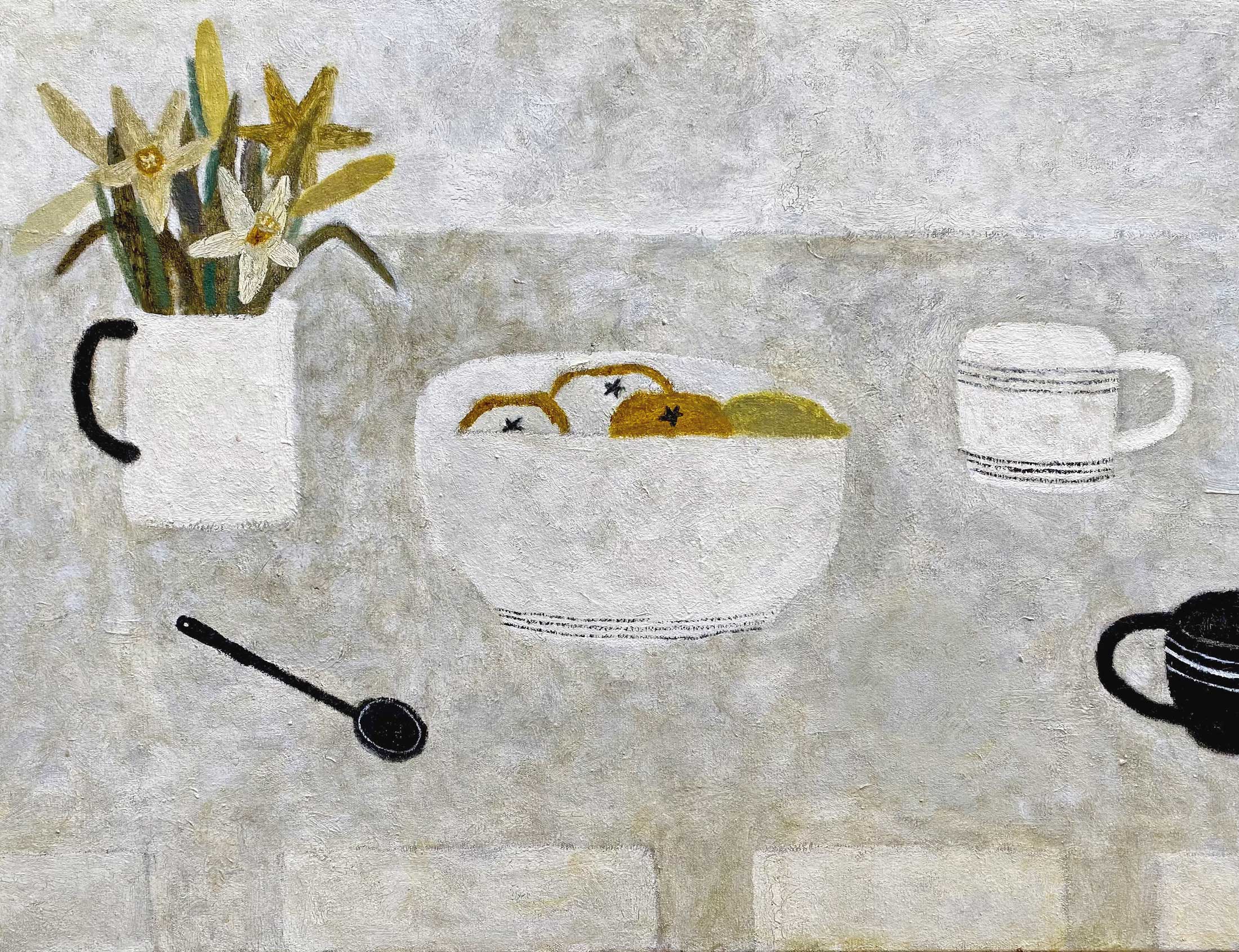 Daffodils and Oranges. Paintings by Sarah Bowman. Oil on canvas. Daffodils and Oranges. Paintings by Sarah Bowman. Oil on canvas.
