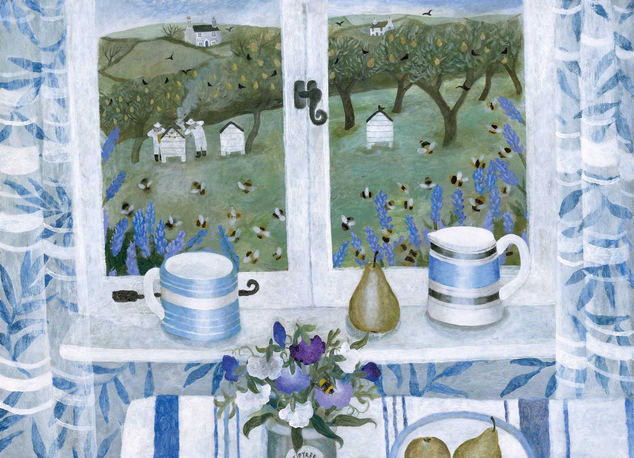 The Beekeepers. Paintings by Sarah Bowman. Oil on board. The Beekeepers. Paintings by Sarah Bowman. Oil on board.
