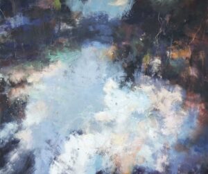 Lake of Vanished Ghosts.   Paintings by Andy Waite. Oil on board.