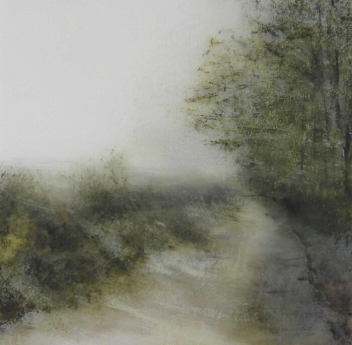 Sunken Lane.   Paintings by Anna Boss. Acrylic & resin.