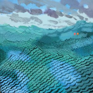 To the Buoys.   Paintings by Mark Rochester. Acrylic on board.