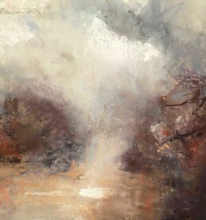 Dark Glitter. Landscape Abstract Paintings by Wendy McBride. Pastel.