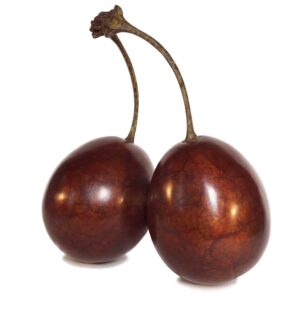 Plum Perfect.   Sculpture by Mark Hall. Bronze.