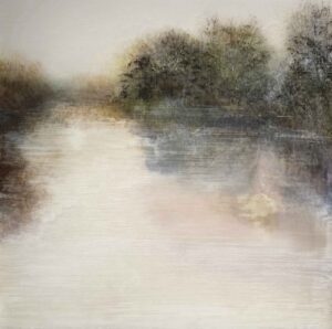 Night Falling. Landscape  Paintings by Anna Boss. Acrylic & resin.