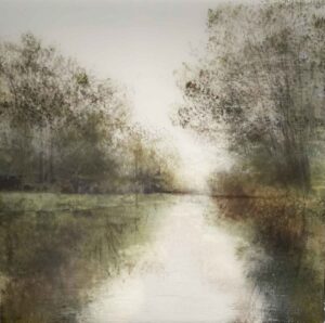 Morning Stillness.   Paintings by Anna Boss. Acrylic & resin.