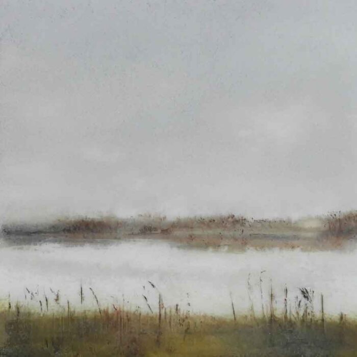Reed Beds.   Paintings by Anna Boss. Acrylic & resin.