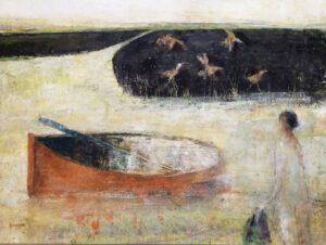 Estuary I.   Paintings by David Brayne. Acrylic and pigment.