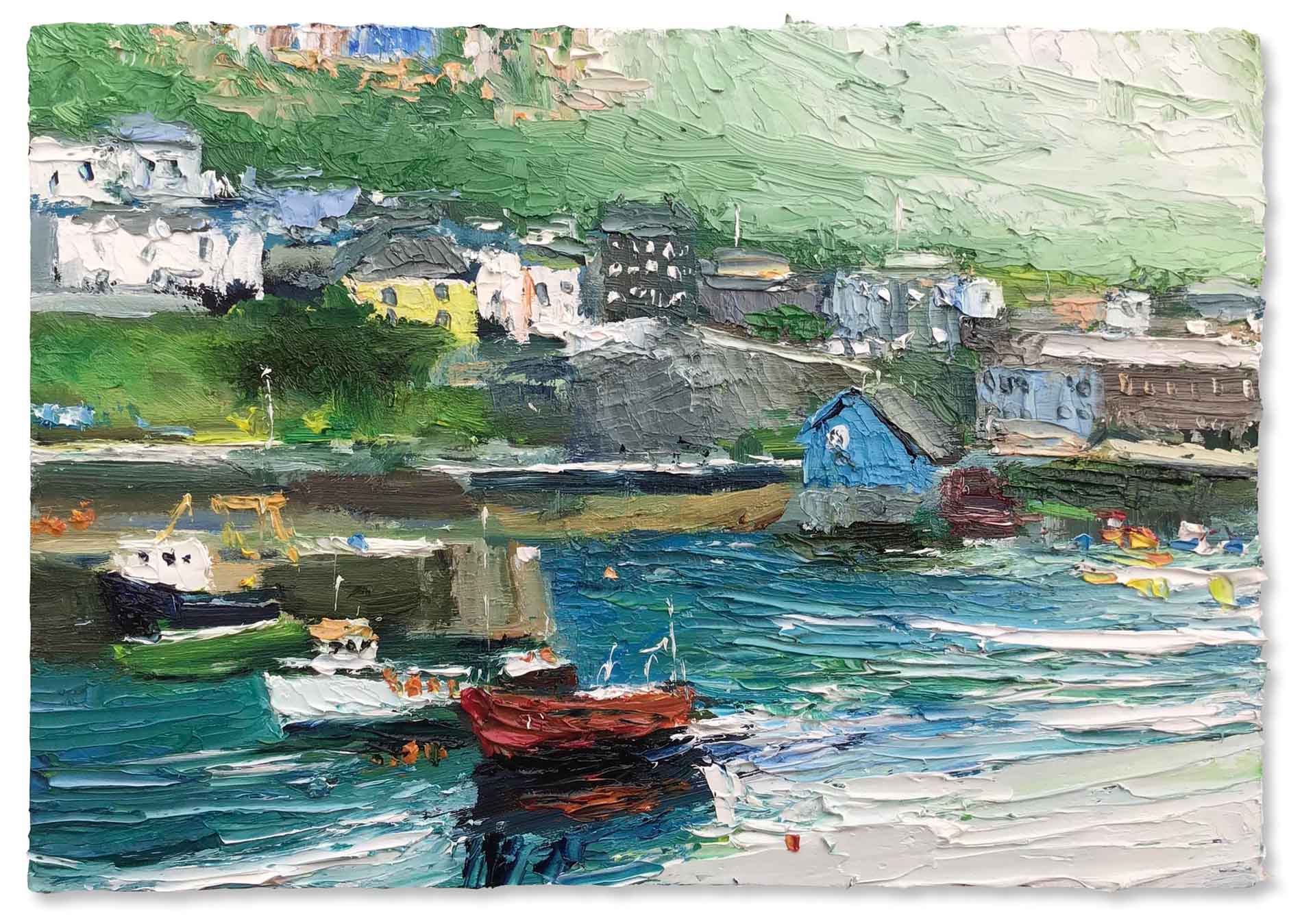 Mevagissey. Paintings by David Morgan. Oil on board. Mevagissey. Paintings by David Morgan. Oil on board.