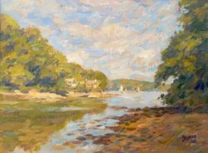 Mill Creek, River Dart.   Paintings by Michael Bowman. Oil on canvas.