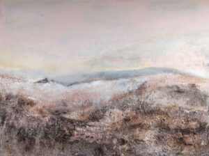Dartmoor, Early Snow.   Paintings by Mike Carter. Mixed media on canvas.