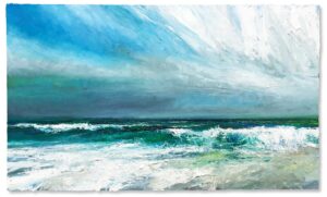 Crashing Waves. Seascape  Paintings by David Morgan. Oil on board.