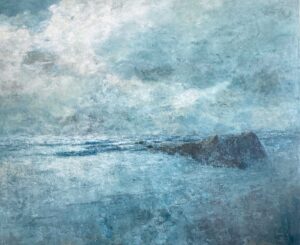 North Coast II. Cornwall Seascape Paintings by Ellen Watson. Mixed media on canvas.