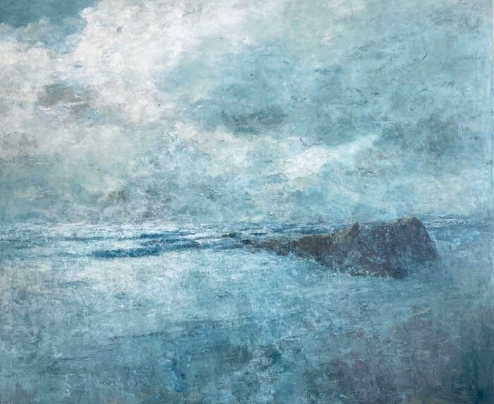 North Coast II. Cornwall Seascape Paintings by Ellen Watson. Mixed media on canvas.