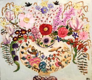 Notes of Spring. Still Life Floral Paintings by Vanessa Cooper. Oil on board.