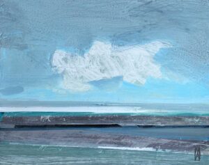 Estuary. Landscape  Paintings by Malcolm Ashman. Acrylic on panel.