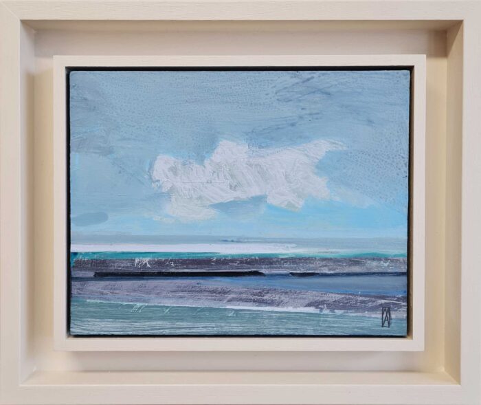 Estuary. Landscape  Paintings by Malcolm Ashman. Acrylic on panel.