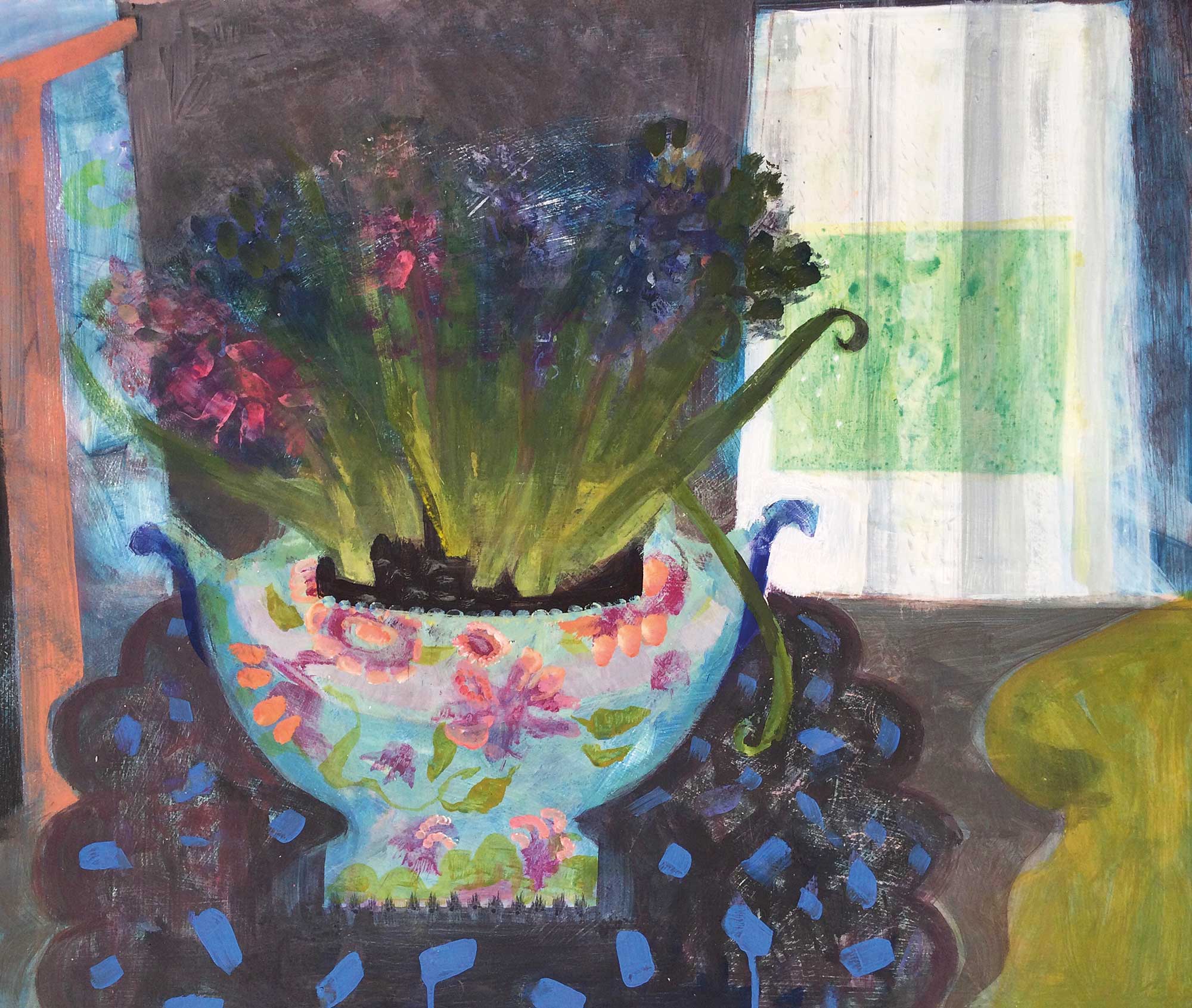 Against the Light. Still Life Floral Paintings by Arabella Shand. Acrylic on board.