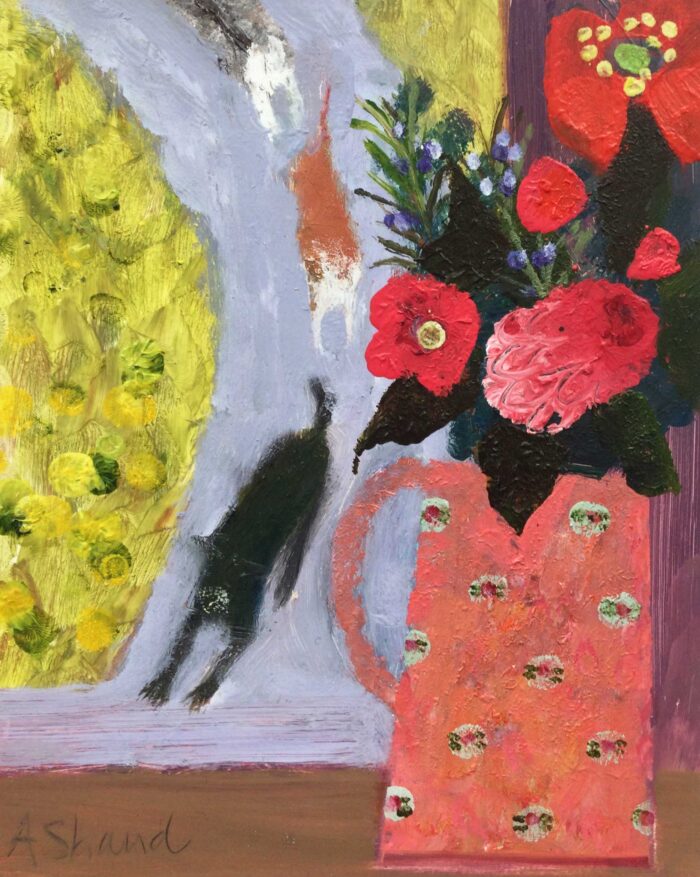 Down the Garden Path. Birds & Animals  Paintings by Arabella Shand. Oil on board.