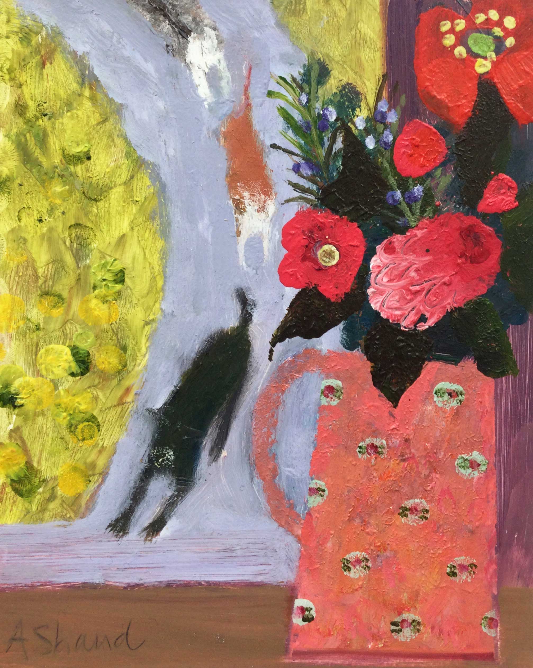 Down the Garden Path. Birds & Animals  Paintings by Arabella Shand. Oil on board.