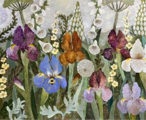 Resting Bee. Birds & Animals Floral Paintings by Sarah Bowman. Oil on board.