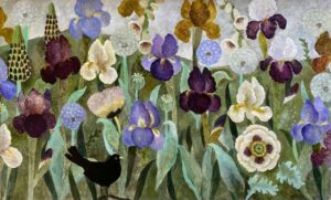 White Poppy. Birds & Animals Floral Paintings by Sarah Bowman. Oil on board.