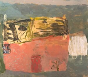 Myrtle Farm. Landscape Cornwall Paintings by David Pearce. Mixed media on paper.
