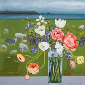 After the Wedding. Birds & Animals Cornwall Paintings by Emma Dunbar. Acrylic on board.