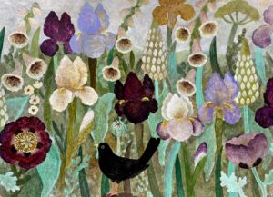 Morning Chorus. Birds & Animals Floral Paintings by Sarah Bowman. Oil on board.
