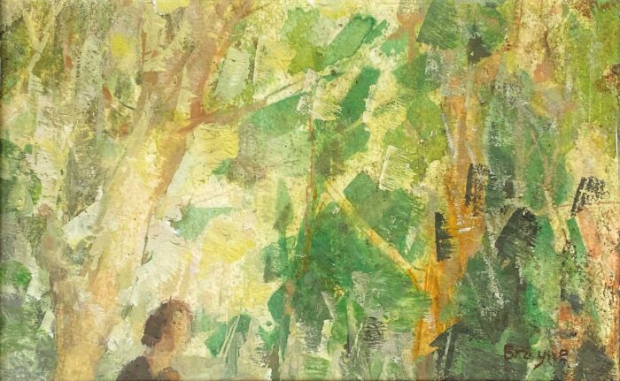 Woodland. Landscape Figurative Paintings by David Brayne. Acrylic and pigment.