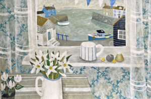 Narcissi, Spring Morning. Devon Cornwall Paintings by Sarah Bowman. Oil on board.