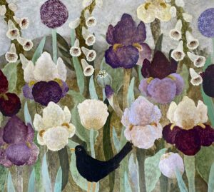 White Tulip. Still Life Floral Paintings by Sarah Bowman. Oil on board.
