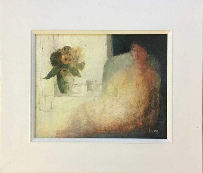 At the Window. Figurative  Paintings by David Brayne. Acrylic and pigment.