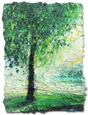 Hawthorn. Devon Landscape Paintings by David Morgan. Oil on board.