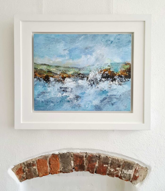 St Mary's Bay, Devon. Devon Seascape Paintings by James Tatum. Oil & acrylic on canvas.