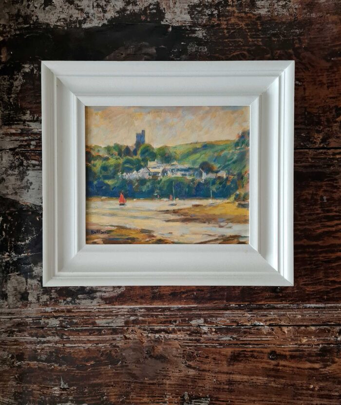 Low Water, Newton Ferrers. Devon  Paintings by Michael Bowman. Oil on board.