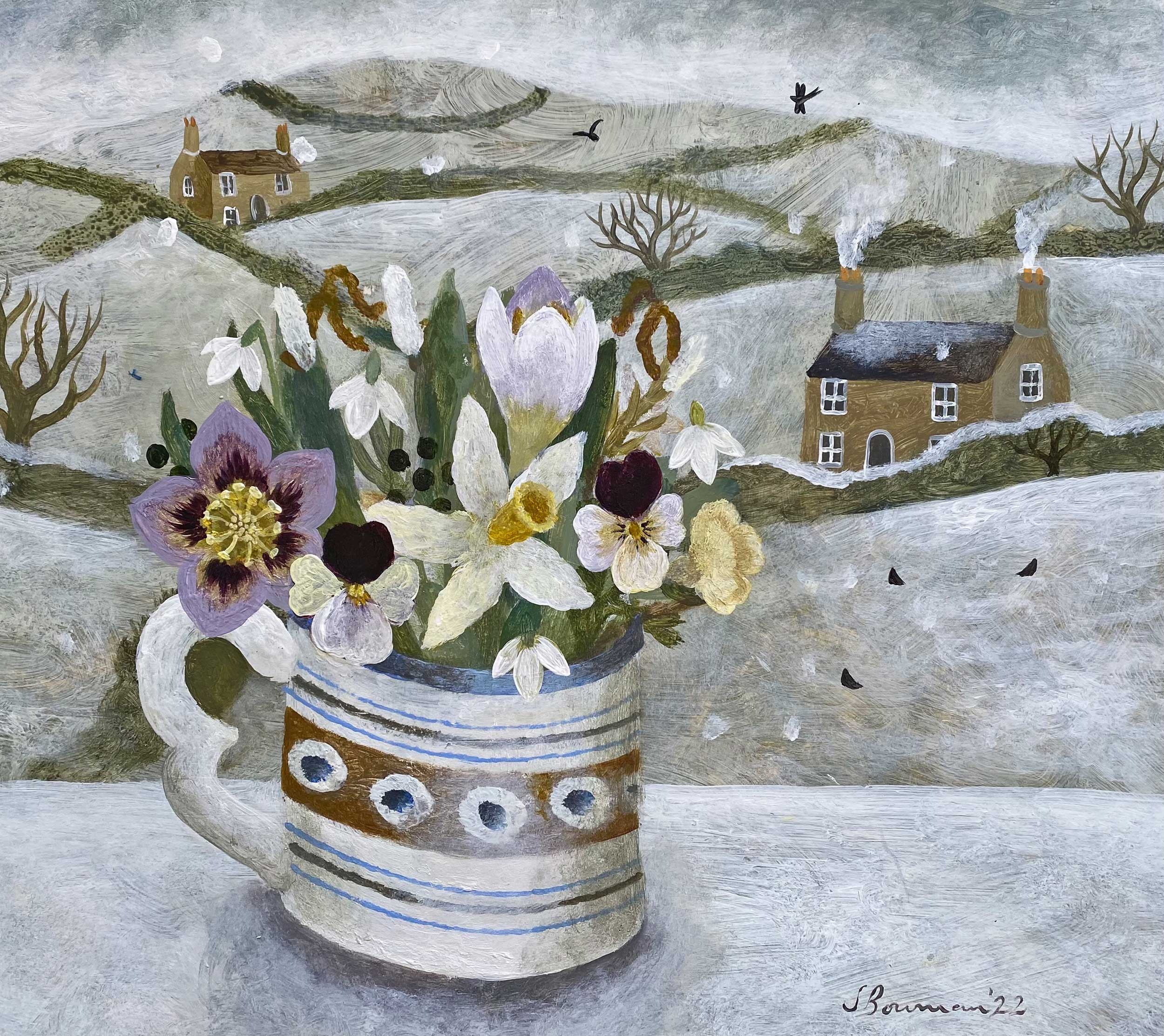 Winter Morning. Landscape Still Life Paintings by Sarah Bowman. Oil on board. Winter Morning. Landscape Still Life Paintings by Sarah Bowman. Oil on board.