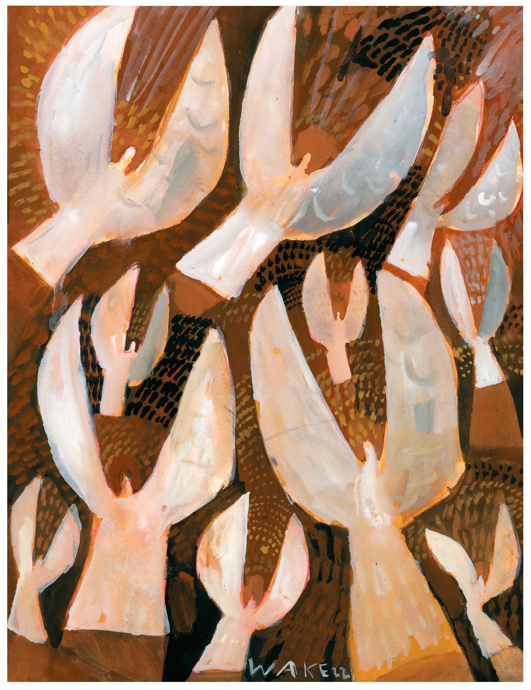 Other Worldly Beings. Birds & Animals Paintings by Sophie Wake. Gouache on paper. Other Worldly Beings. Birds & Animals Paintings by Sophie Wake. Gouache on paper.