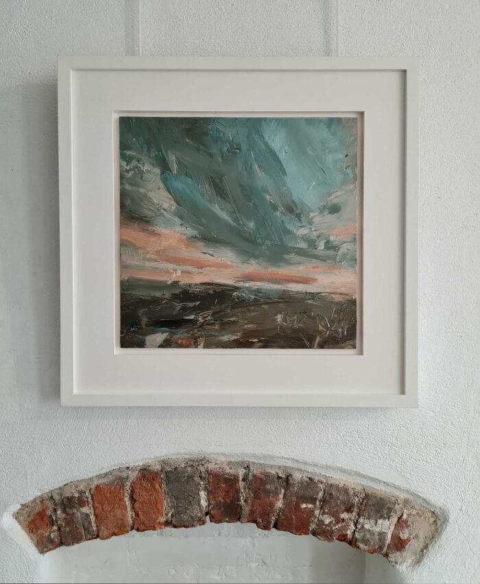 Sweeping Clouds, Bojewyan. Landscape Abstract Paintings by Louise Balaam. Oil on board.