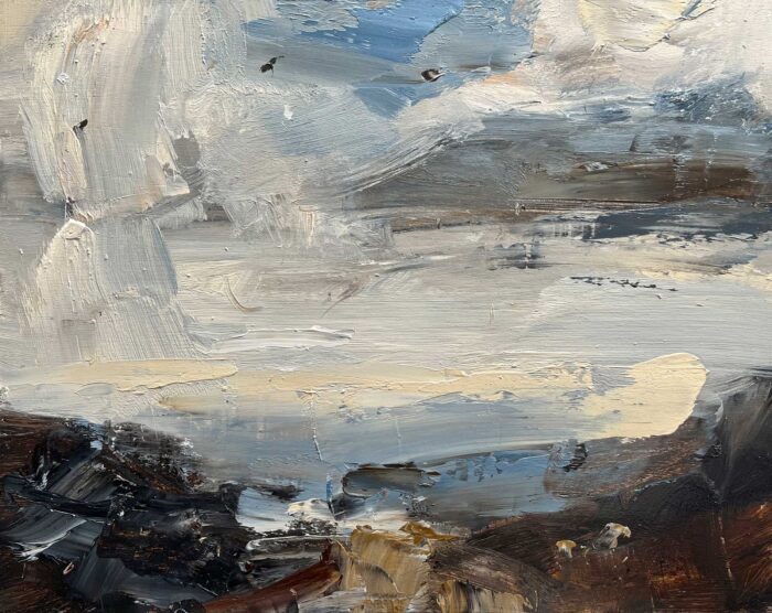 That Rocky Coast, Shieldaig. Landscape Abstract Paintings by Louise Balaam. Oil on board.